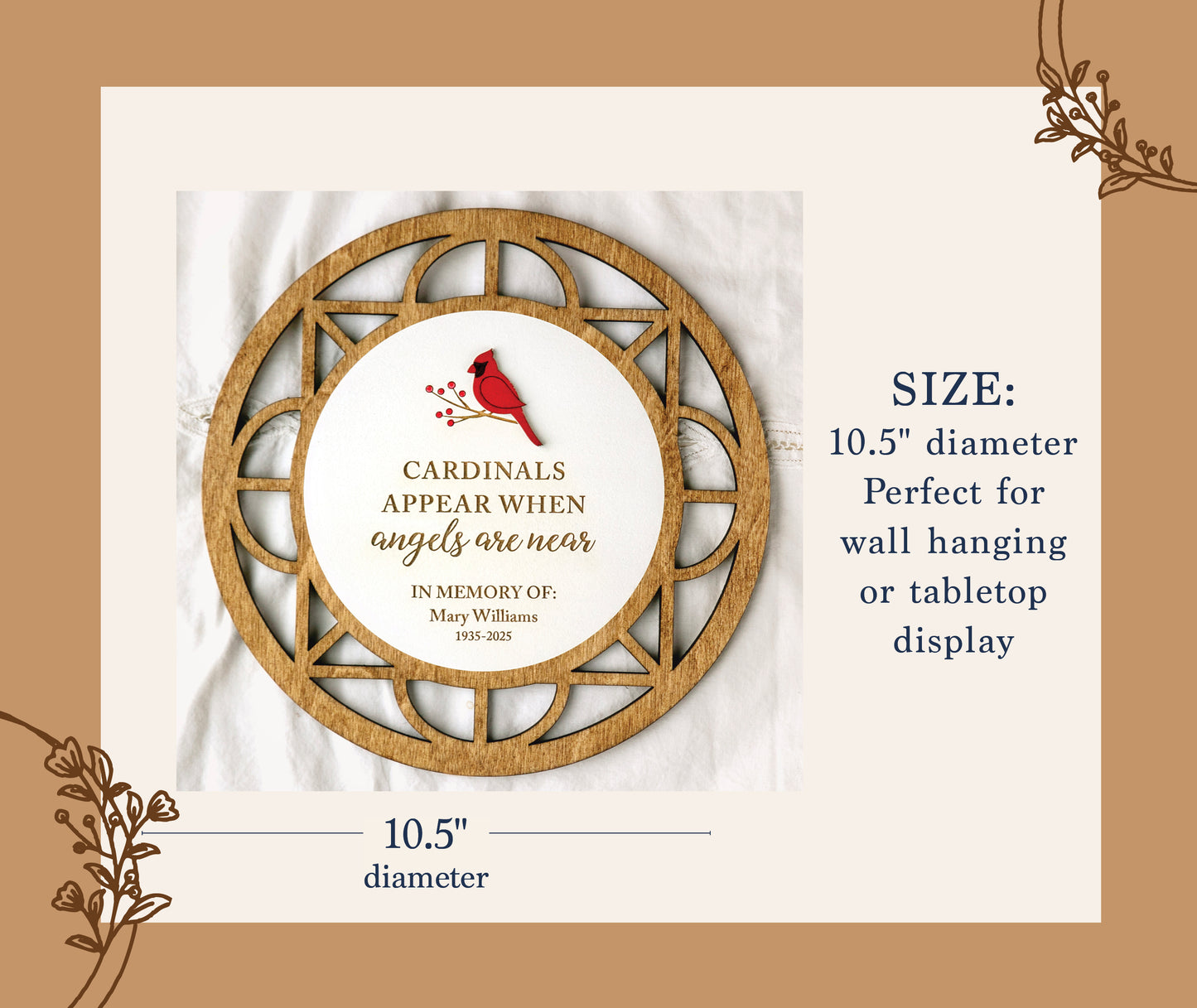Cardinal Sympathy Gift - Cardinals Appear When Loved Ones Are Near