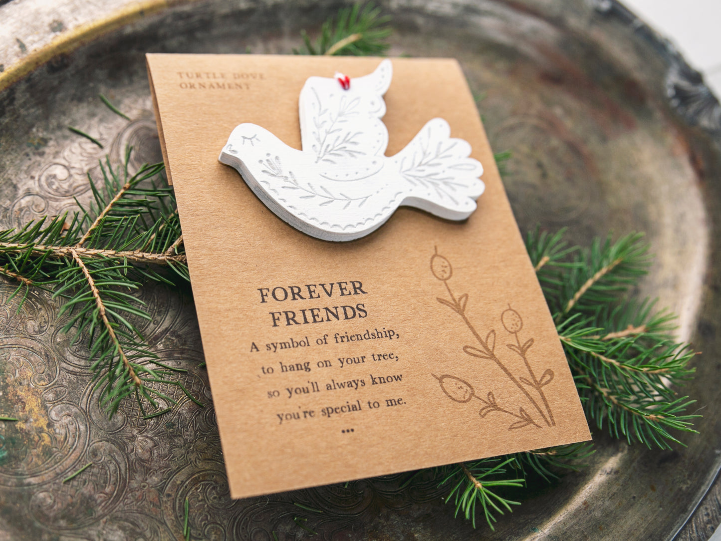 Turtle Dove Friendship Christmas Ornament - Best Friends Forever “Bestie” Stocking Stuffer