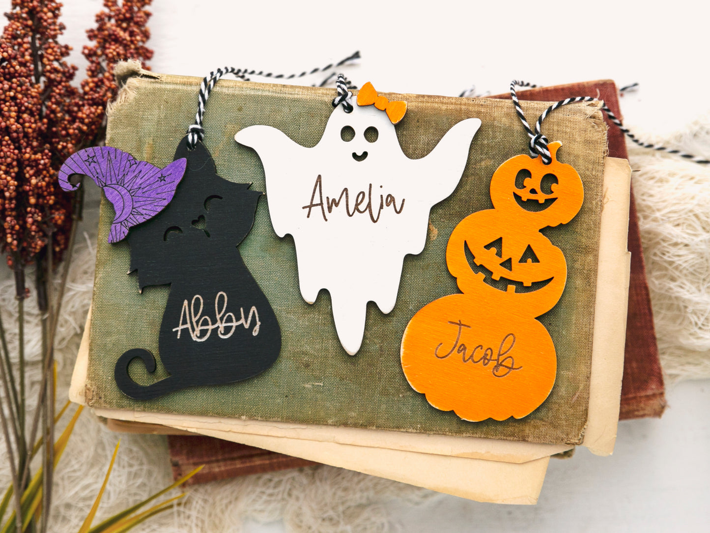 Personalized Halloween Basket Name Tags