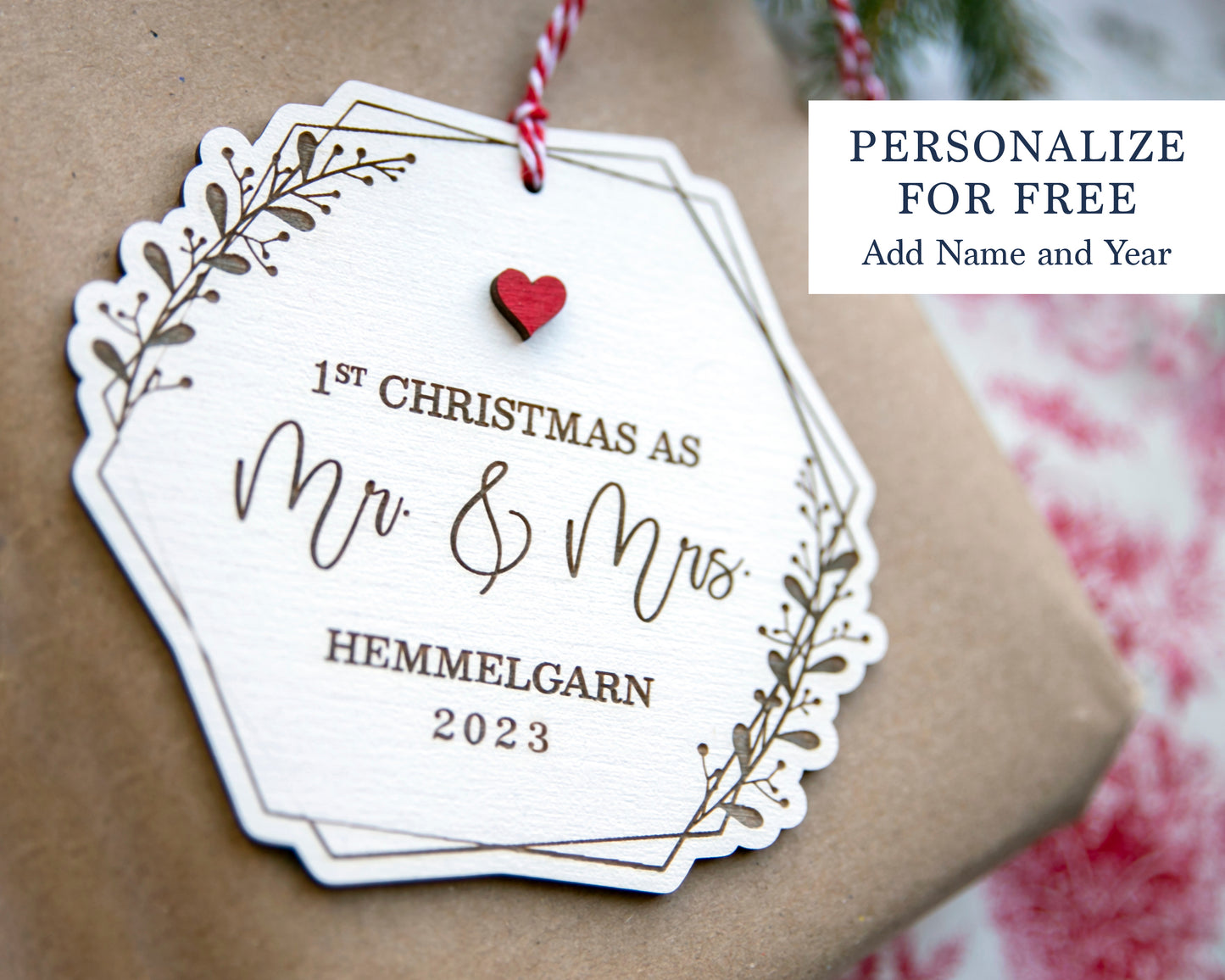 First Christmas as Mr. & Mrs. Personalized Ornament