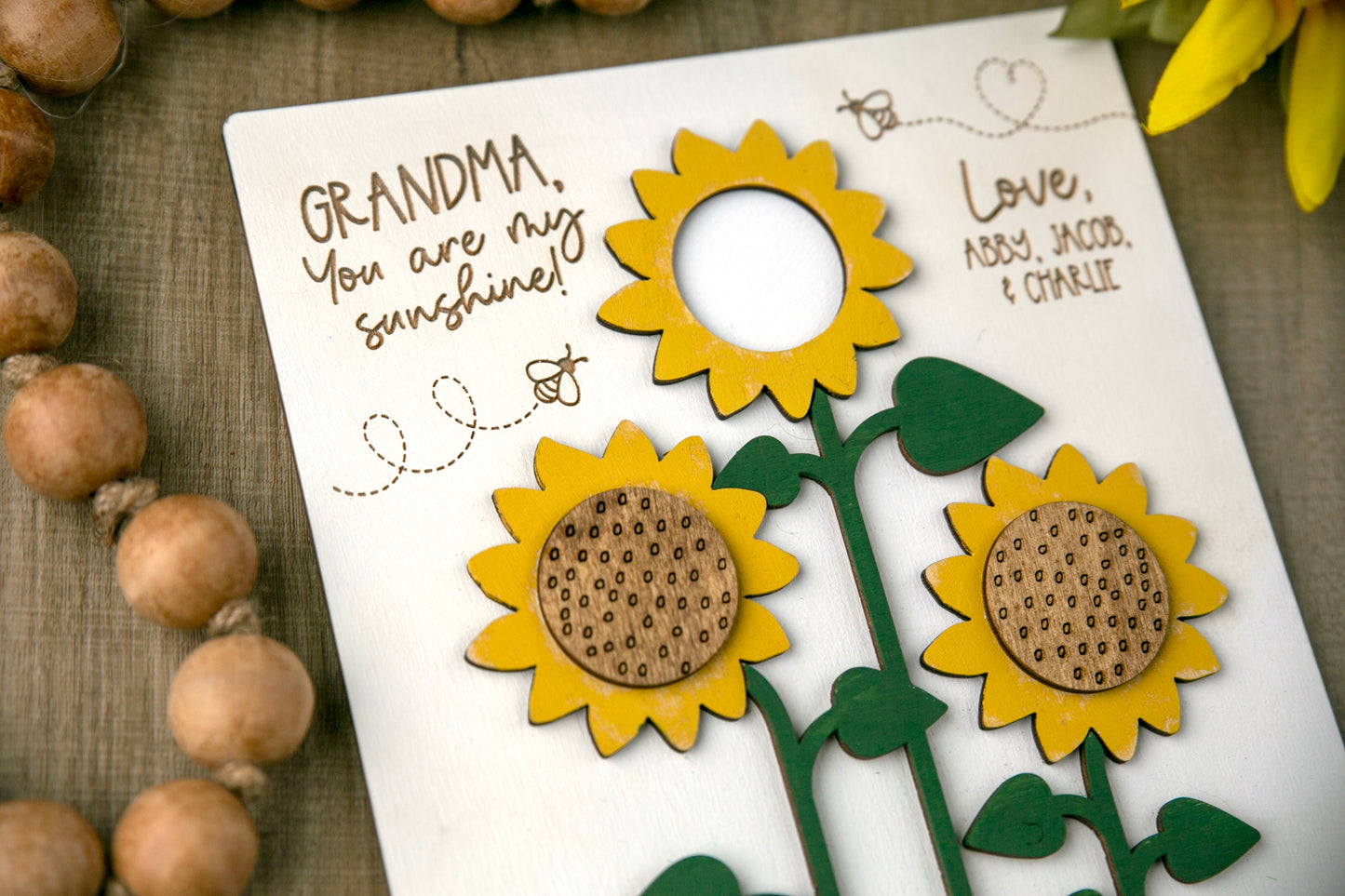 Sunflower Photo Frame Sign