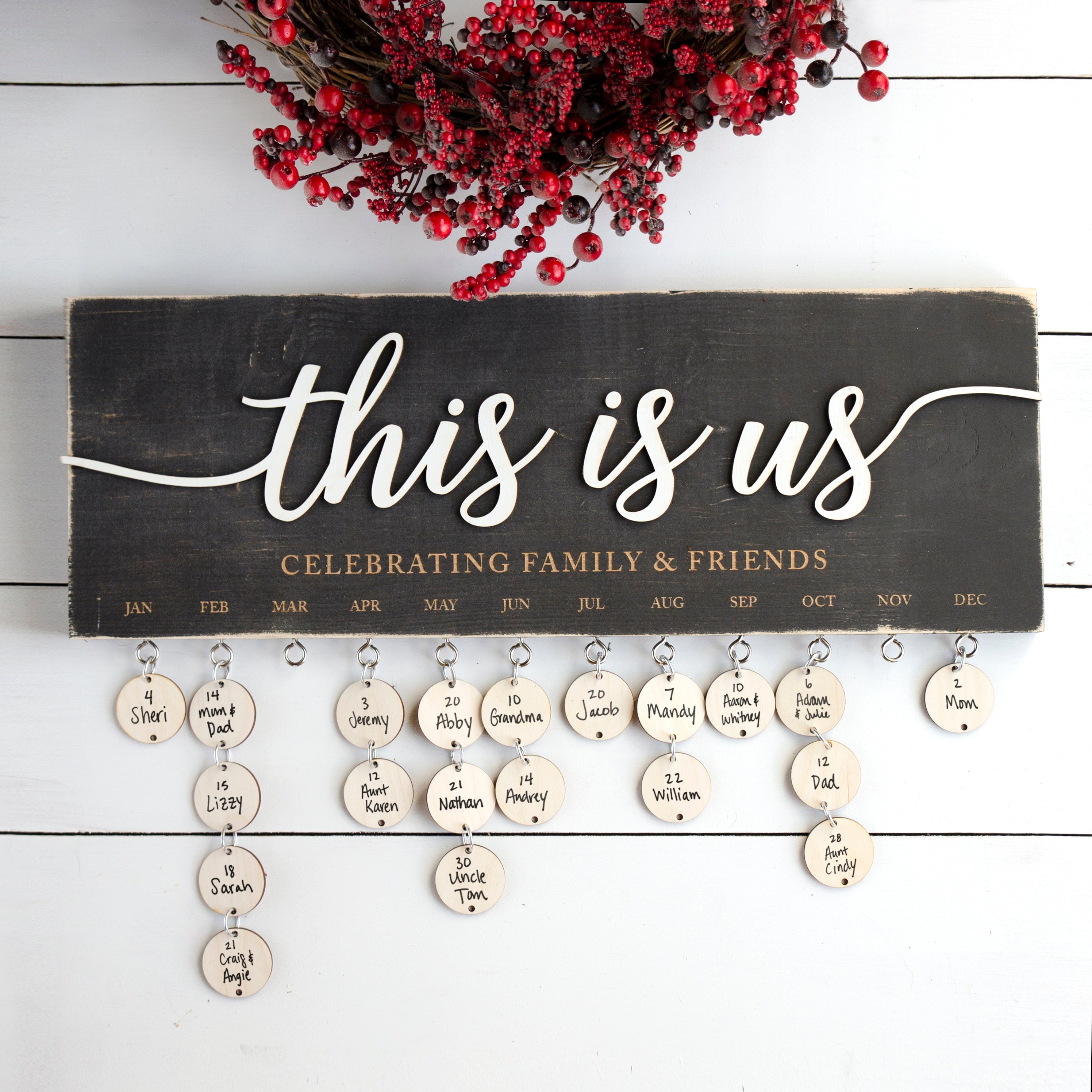 This Is Us Family + Friends Celebrations Sign / Birthday + Anniversary –  Little Red Hen Goods