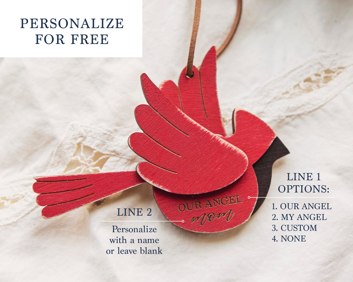 Personalized Cardinal Ornament