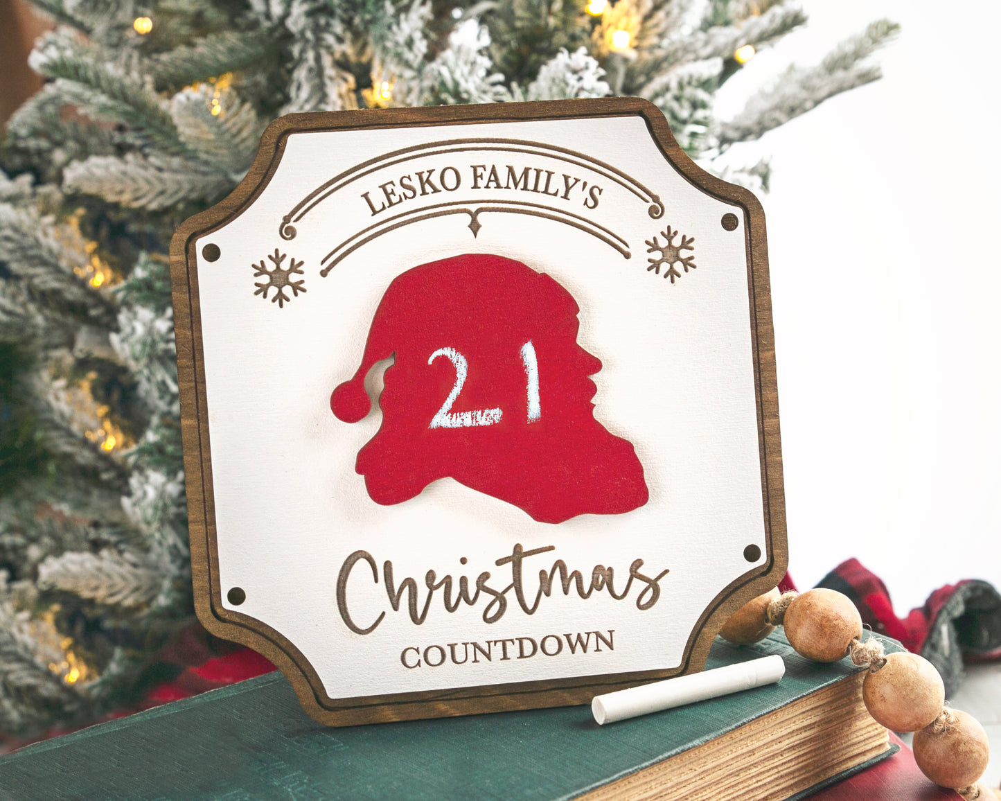 Personalized Christmas Countdown Sign