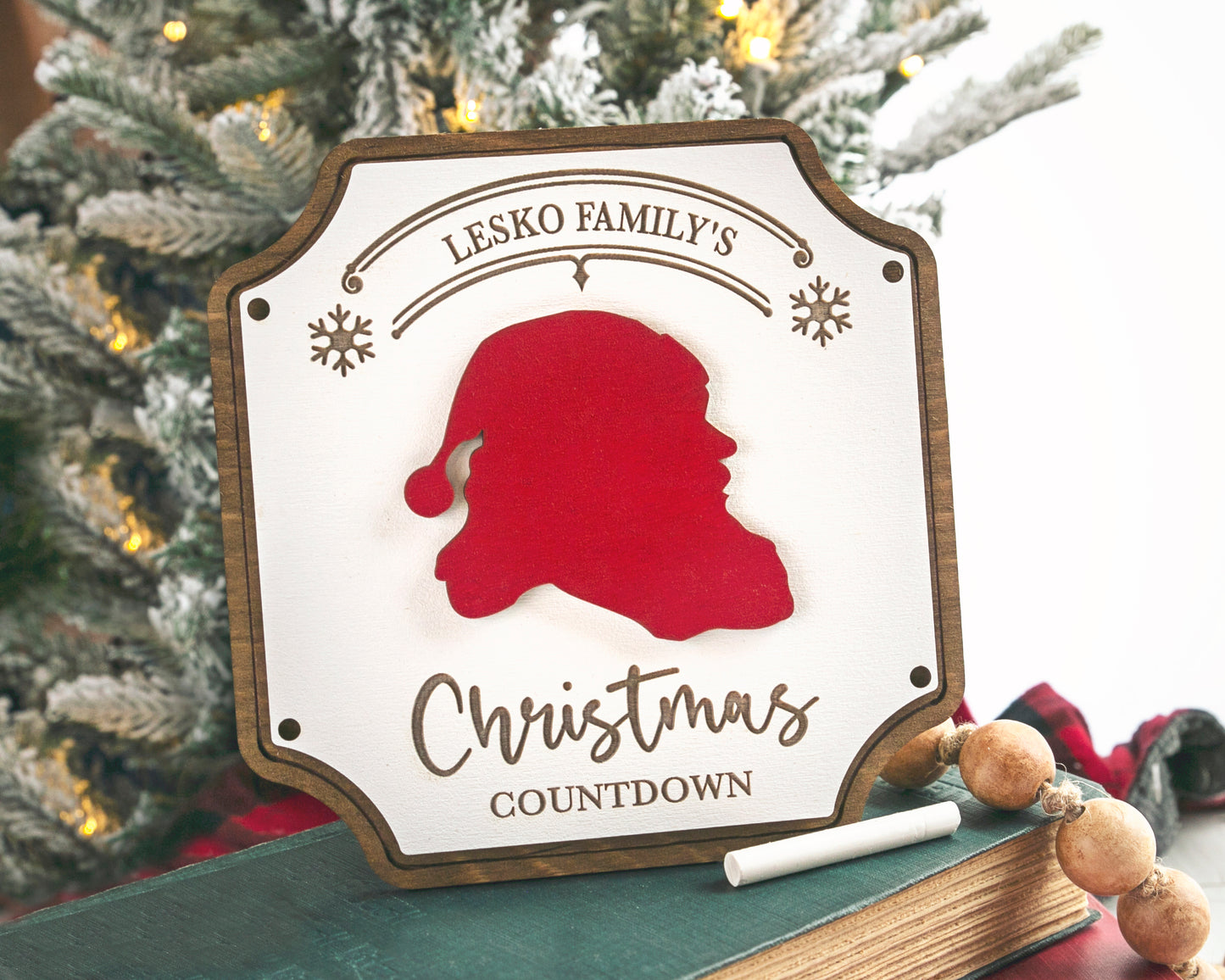 Personalized Christmas Countdown Sign