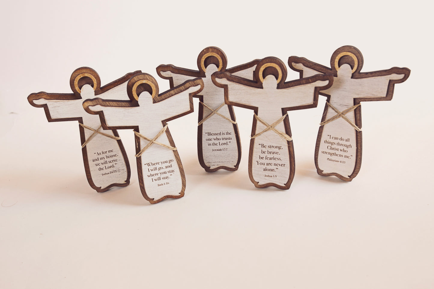 Guardian Angel Gift / Jesus Encouragement Figure for Her / Christian Tiered Tray Decoration / Thinking of You / Faith, Love, Strength, Hope