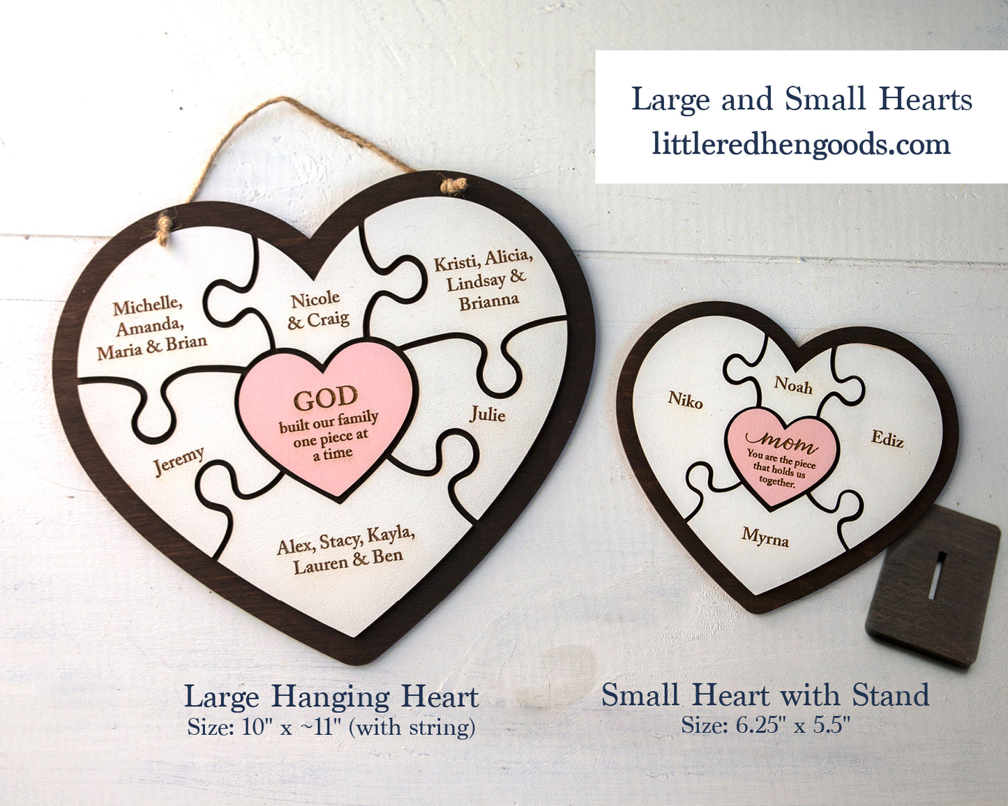 Puzzle Piece Sign (Small) - Mom, You Are the Piece That Holds us Together
