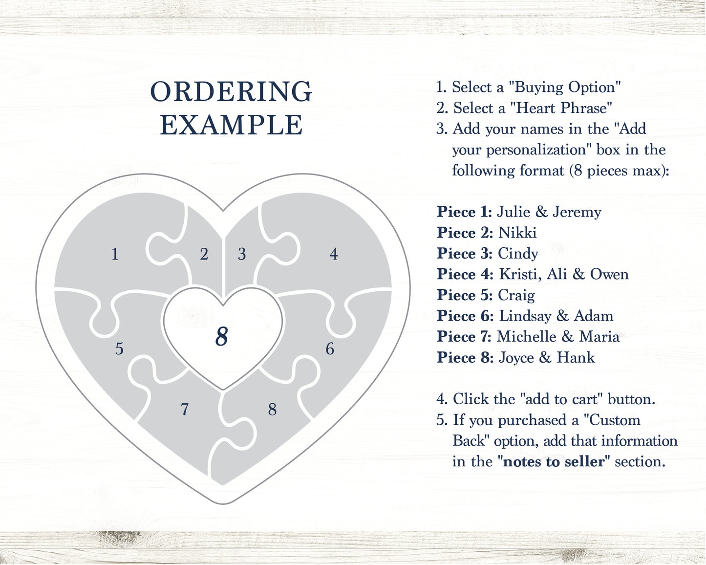 Family Puzzle Piece Keepsake (large)