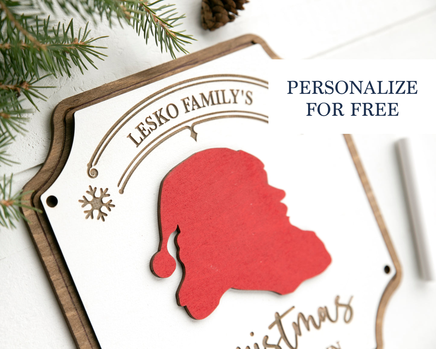 Personalized Christmas Countdown Sign