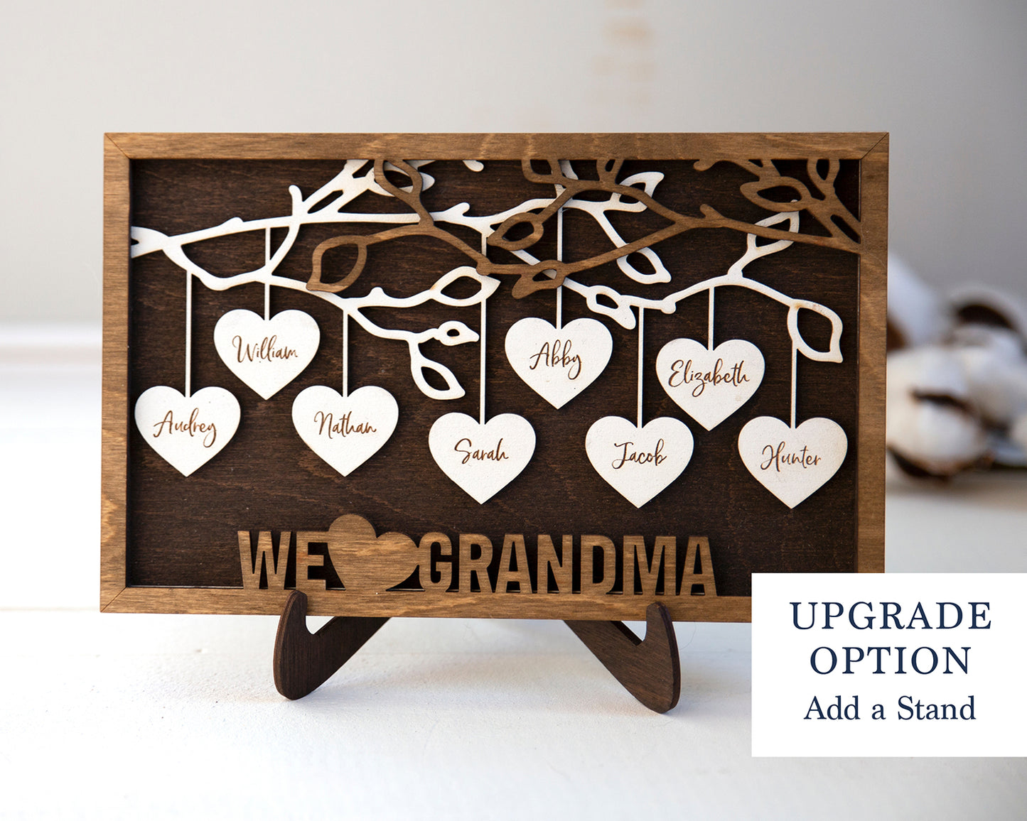 Family Tree with Hanging Hearts