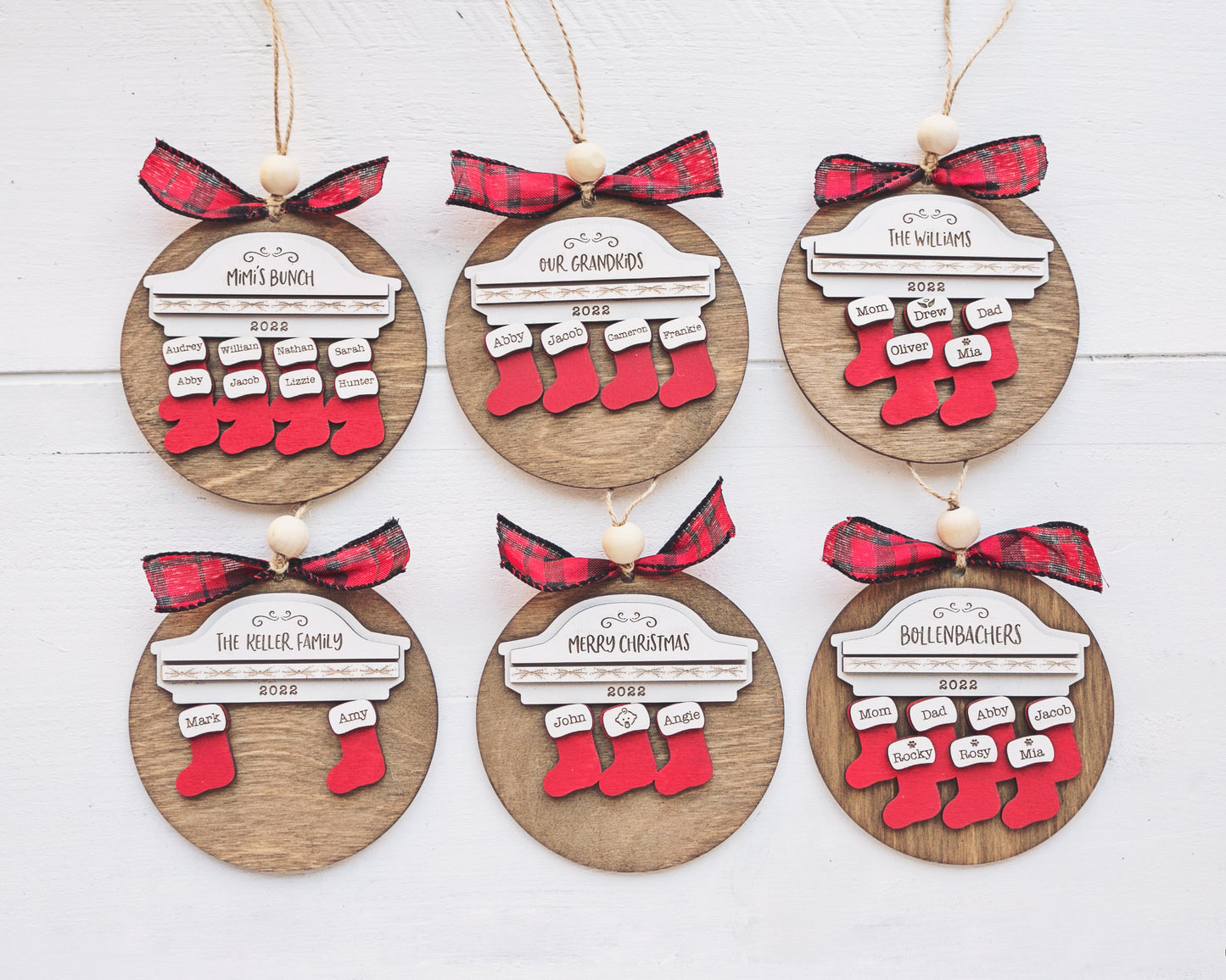 Personalized Family and Pet Christmas Ornament 2022