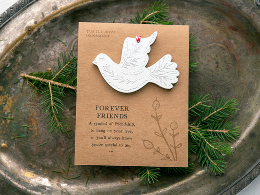 Turtle Dove Friendship Christmas Ornament - Best Friends Forever “Bestie” Stocking Stuffer