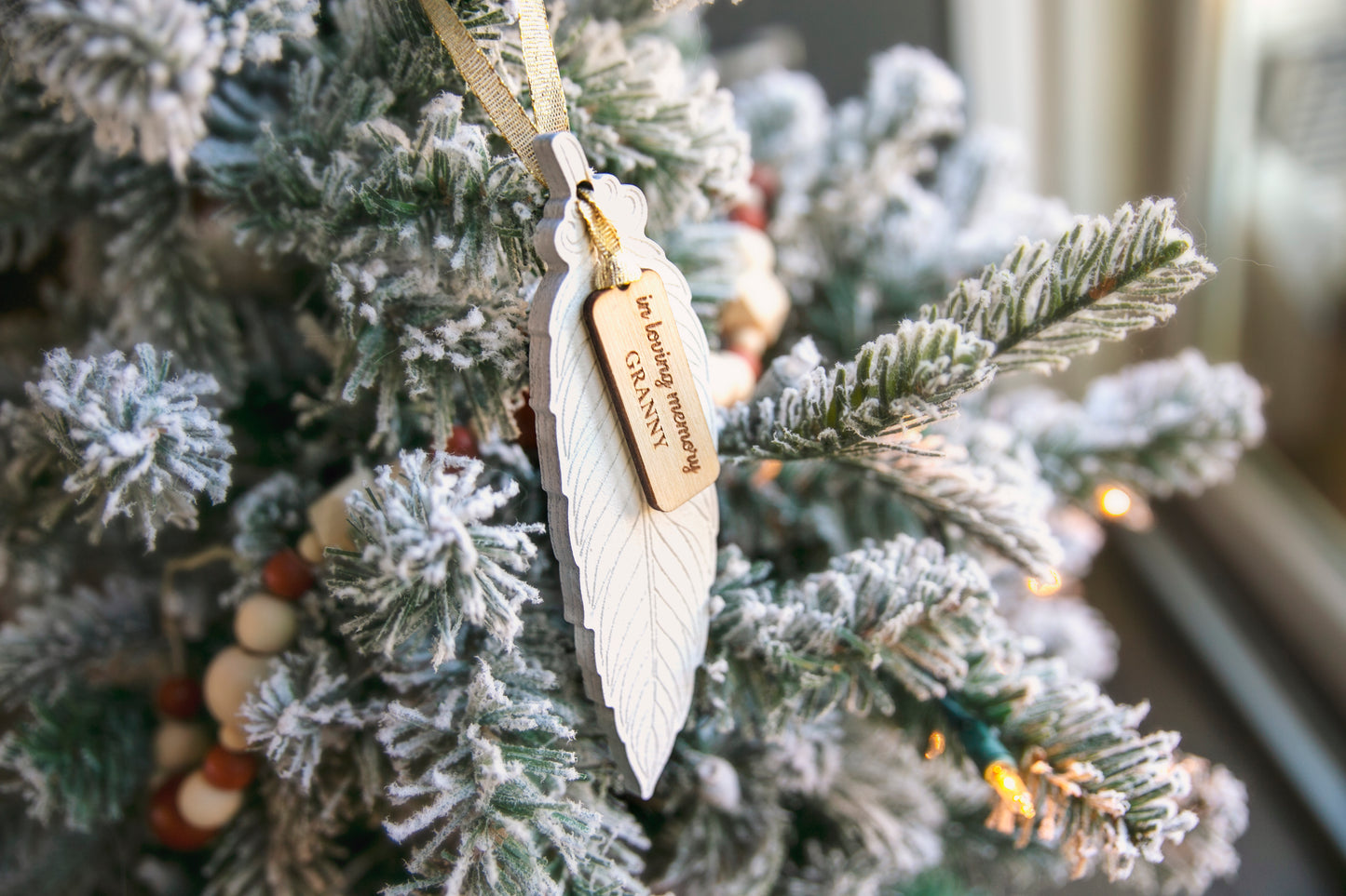 Angel Feather Memorial Christmas Ornament