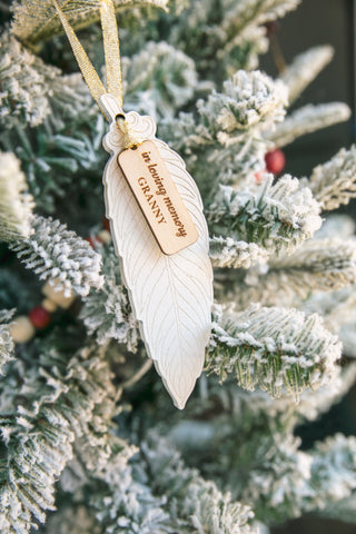 Angel Feather Memorial Christmas Ornament