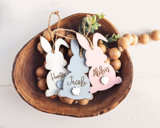 Personalized Easter Basket Bunny Name Tag