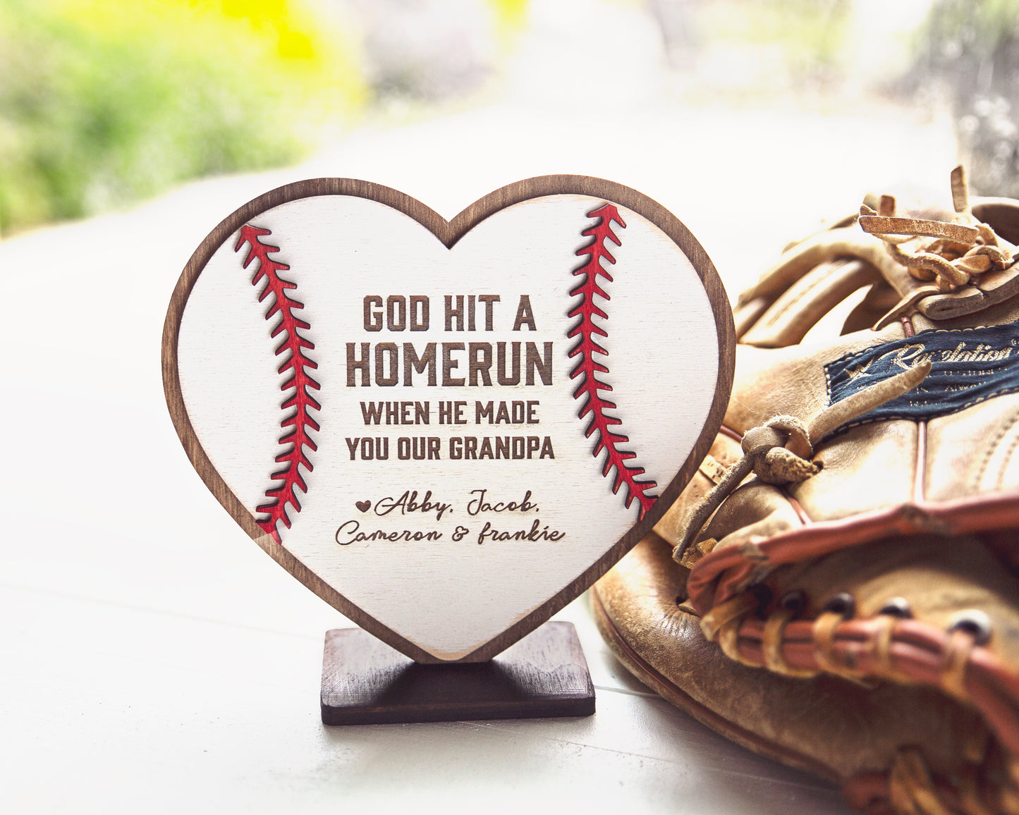 Father’s Day Baseball Sign / Personalized Gifts for Dad from Kids