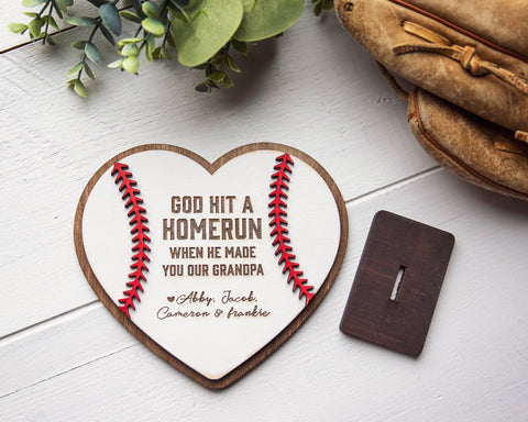 Father’s Day Baseball Sign / Personalized Gifts for Dad from Kids