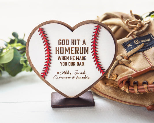 Father’s Day Baseball Sign / Personalized Gifts for Dad from Kids