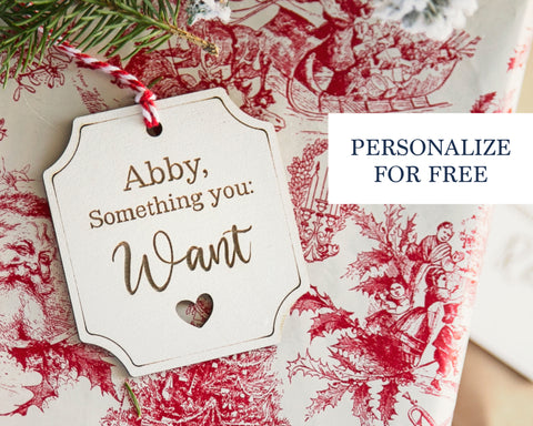 Want Wear Need Read Personalized Gift Tags for Gifts