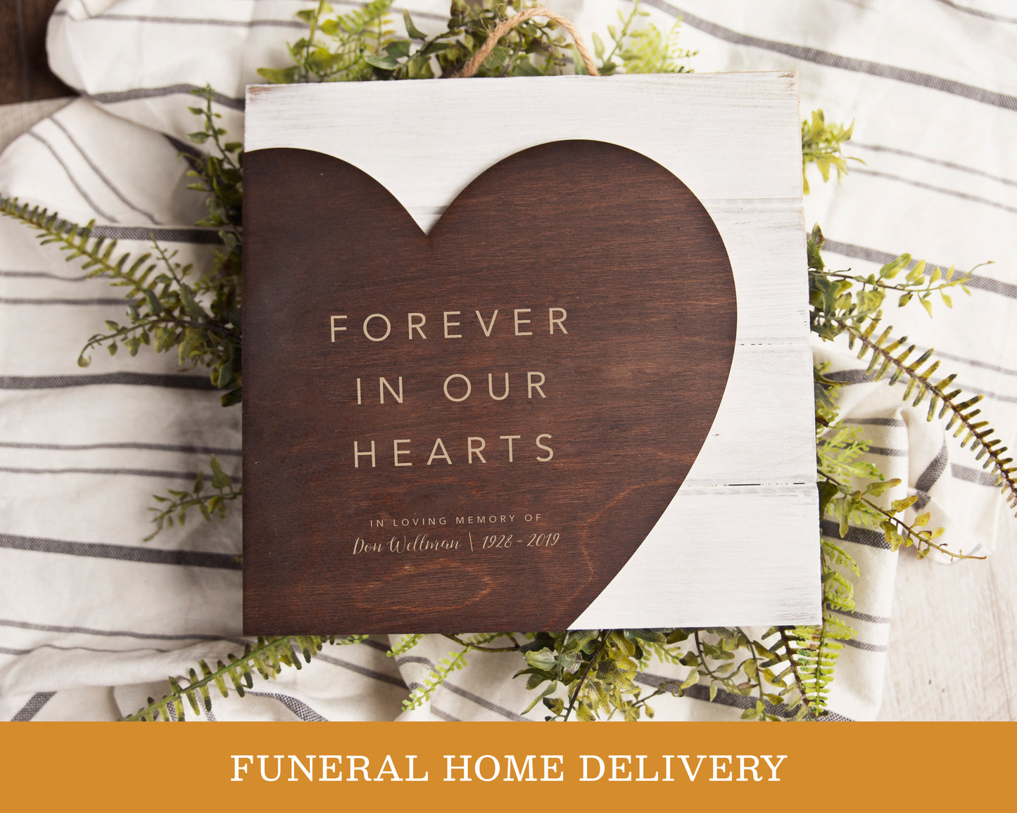 "Forever In Our Hearts" Bereavement Gift + FUNERAL HOME DELIVERY