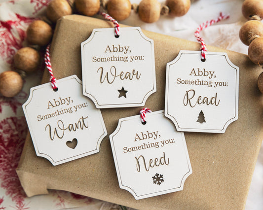 Want Wear Need Read Personalized Gift Tags for Gifts