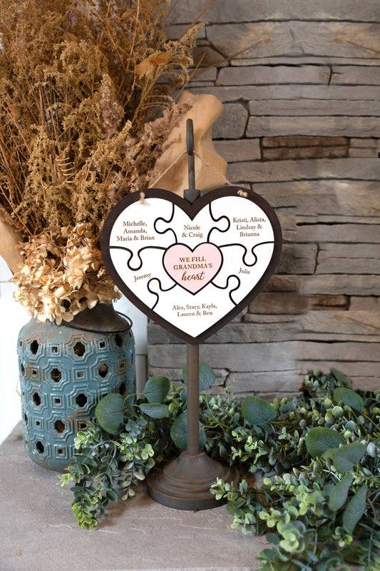 Family Puzzle Piece Keepsake (large)