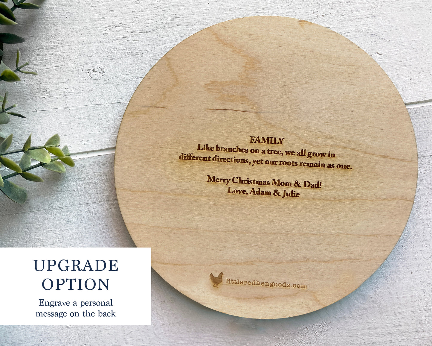 Family Tree Keepsake with Engraved Names