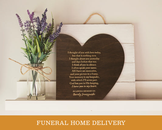 "I Thought Of You With Love Today" Bereavement Gift+ FUNERAL HOME DELIVERY