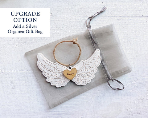 Personalized Angel Wing Ornament + FUNERAL HOME DELIVERY